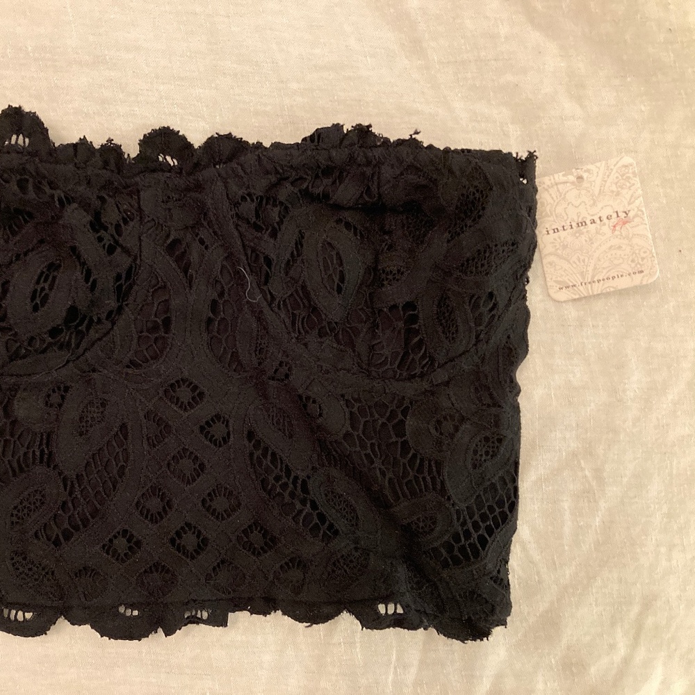 Free People Black Adella Corset Bra